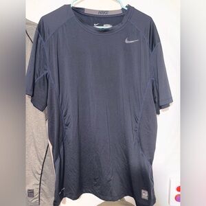 Nike Pro Combat Dri-FIT Men’s Navy Blue Slim Fit Athletic Tee Shirt XL Fitted
